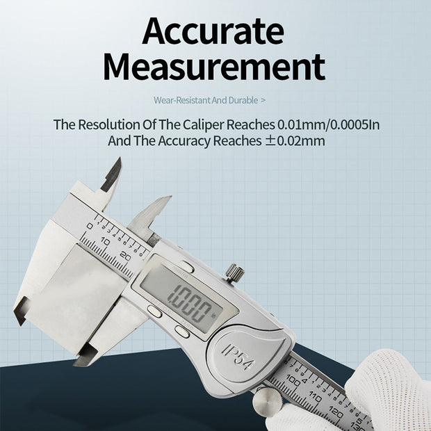 Electronic Digital Display Digital Vernier Caliper 0-150 Stainless Steel Waterproof Industrial High-precision Measuring Tool - My Store