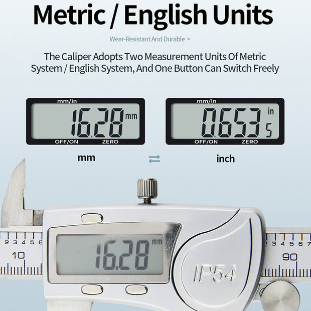 Electronic Digital Display Digital Vernier Caliper 0-150 Stainless Steel Waterproof Industrial High-precision Measuring Tool - My Store