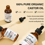 Castor Oil Castor Oil Skin Care Massage Basic Oil Hair Eyebrow Eyelash Care - My Store