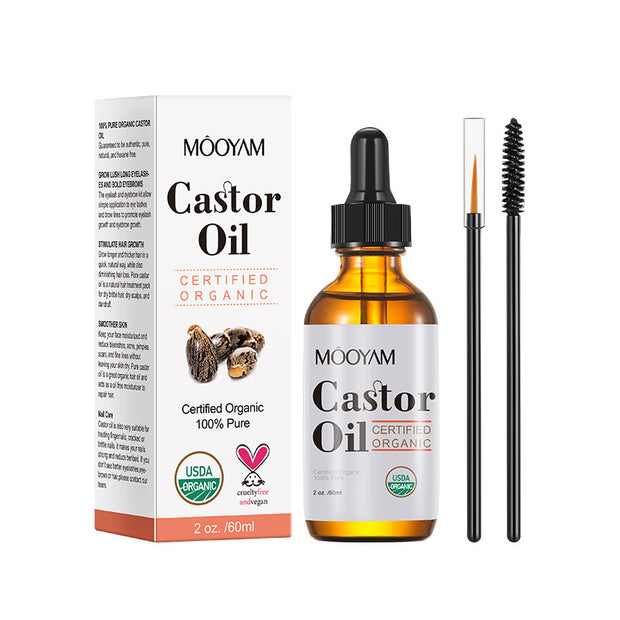 Castor Oil Castor Oil Skin Care Massage Basic Oil Hair Eyebrow Eyelash Care - My Store