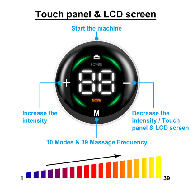 Wireless TENS EMS Electric Pulse Massage Muscle Stimulator 39 Modes - My Store