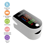 Professional 4-color OLED Display Digital Pulse Oximeter Saturation Monitors - My Store