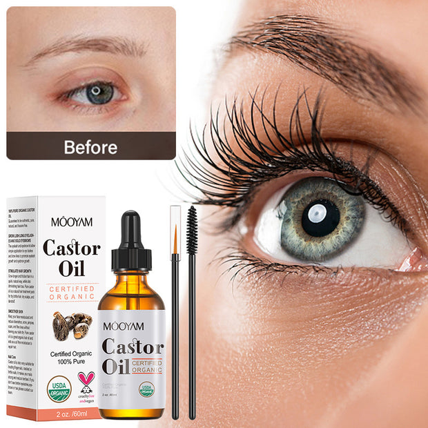 Castor Oil Castor Oil Skin Care Massage Basic Oil Hair Eyebrow Eyelash Care - My Store