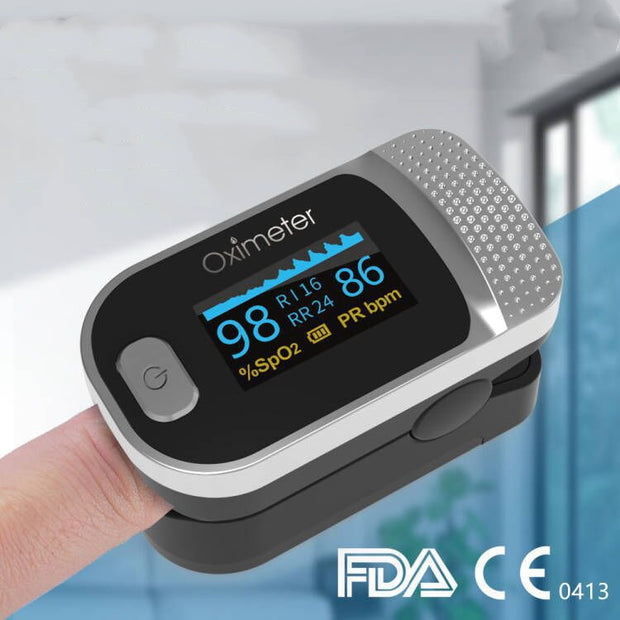 Medical Blood Oxygen Pulse Detector Household Portable Finger Pulse Monitoring Saturation Finger Clip Oximeter - My Store